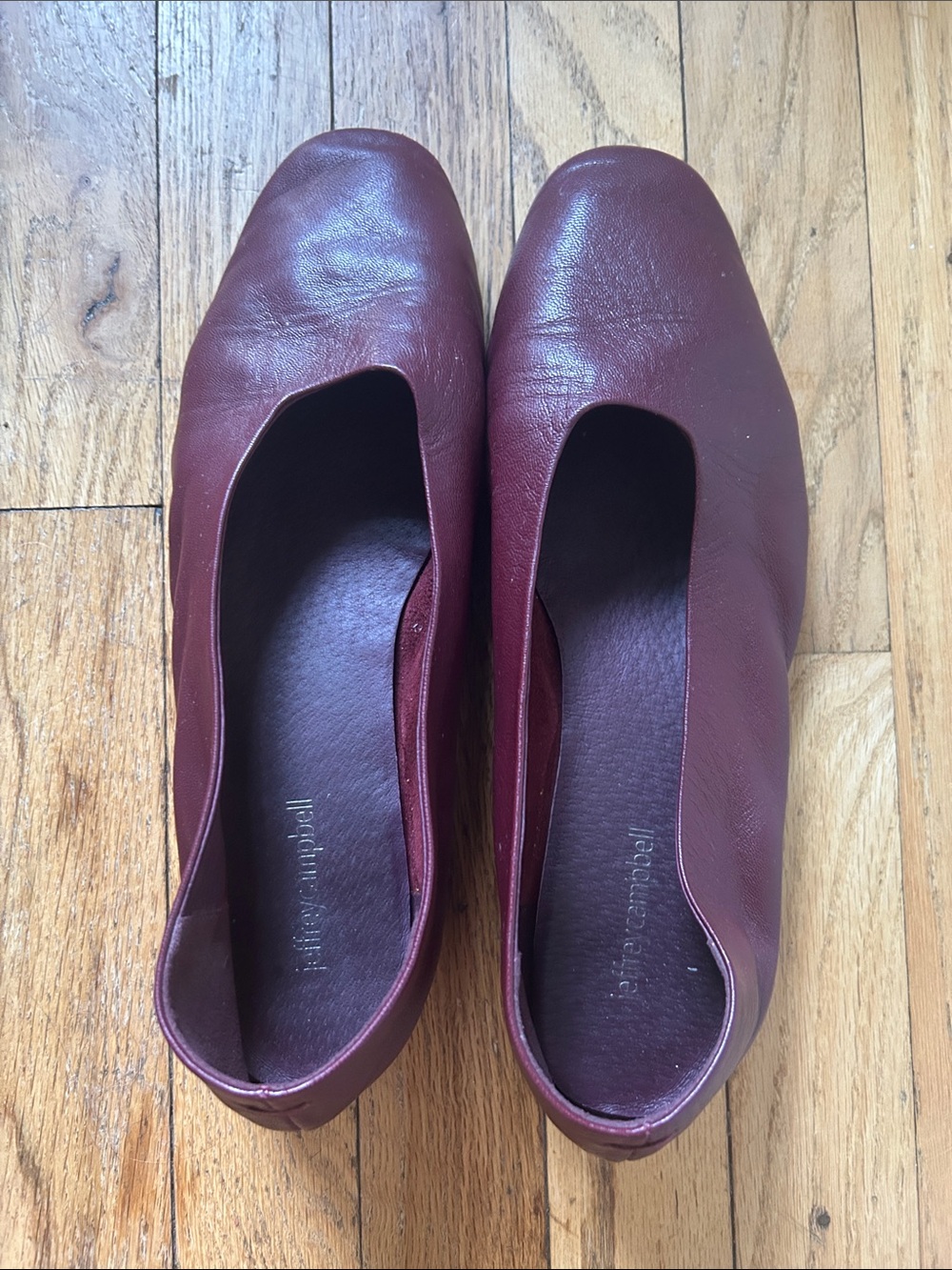 Jeffrey Campbell Leather Burgundy Women’s Slip-On kitten heels- size 11, EU42/43